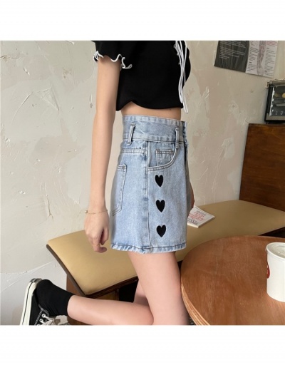 Replica  Summer Heart High Waist Denim Shorts #796121 $16.97 USD for Wholesale