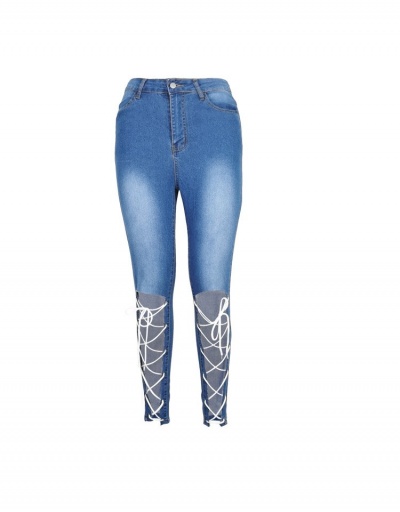 Replica  Fashion Ripped Bandage Denim Jeans #796125 $29.19 USD for Wholesale