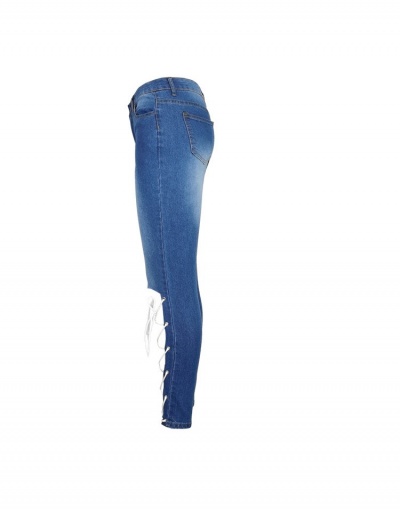 Replica  Fashion Ripped Bandage Denim Jeans #796125 $29.19 USD for Wholesale