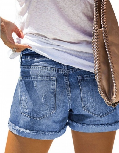 Replica  New Ripped Printed Patchwork  Denim Shorts #796126 $29.67 USD for Wholesale