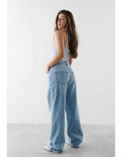 Fashion Casual Pure Color Jeans Wide Leg Pants #796151 $27.51 USD, Wholesale Fashion Jeans