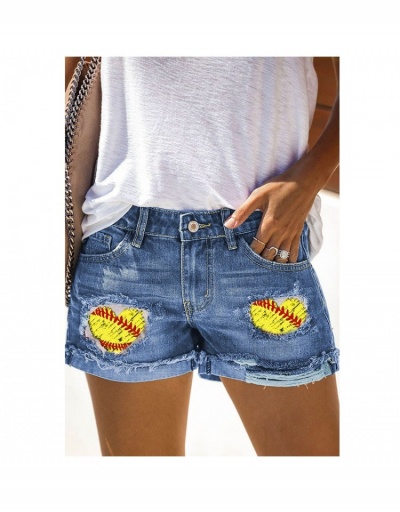  Ripped Printing Denim Shorts For Women #796158 $28.45 USD, Wholesale Fashion Jeans