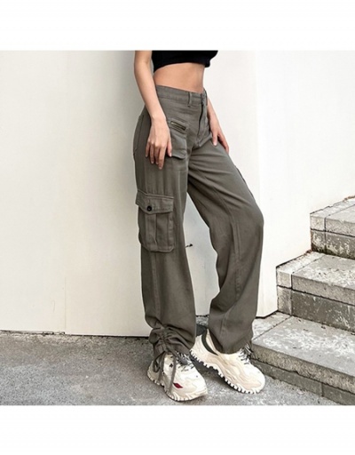 Street Pure Color Pockets Straight Jeans For Women #796164 $36.01 USD, Wholesale Fashion Jeans