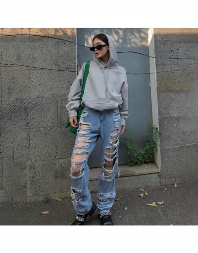 Replica  Street Fashion Ripped Raged Hem Women's Denim Pants #796169 $28.57 USD for Wholesale