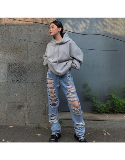 Replica  Street Fashion Ripped Raged Hem Women's Denim Pants #796169 $28.57 USD for Wholesale