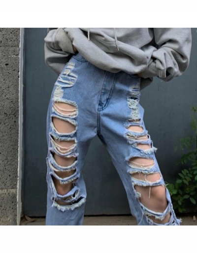 Replica  Street Fashion Ripped Raged Hem Women's Denim Pants #796169 $28.57 USD for Wholesale