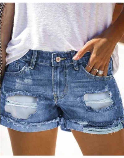 Replica  Summer Printing Ripped Denim Shorts For Women #796172 $25.35 USD for Wholesale