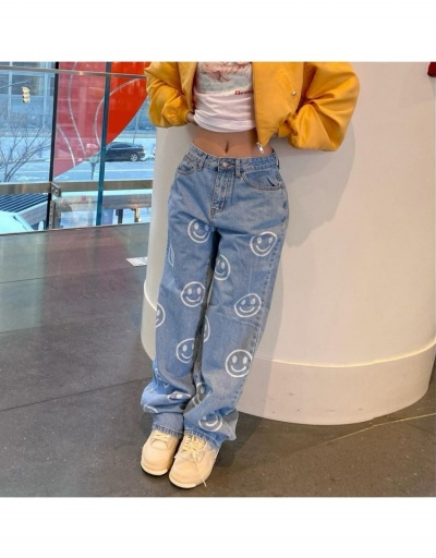  Smiling Face Printed Casual Denim Pants For Women #796174 $29.27 USD, Wholesale Fashion Jeans