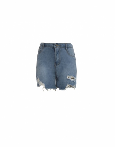 Replica Fashion Casual Ripped Denim Shorts For Women #796176 $25.48 USD for Wholesale