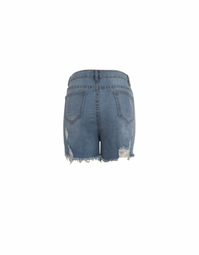 Replica Fashion Casual Ripped Denim Shorts For Women #796176 $25.48 USD for Wholesale