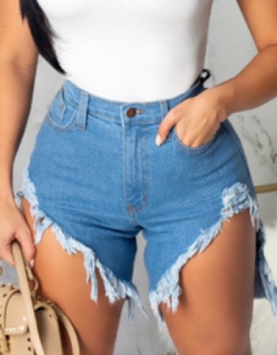  Fashion Sexy Raged Hem Women's Denim Shorts #796178 $23.85 USD, Wholesale Fashion Jeans