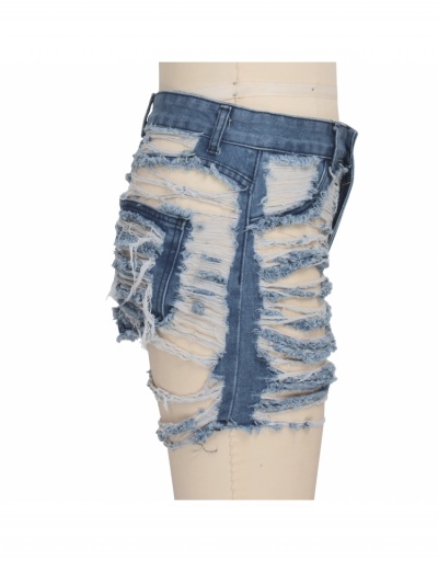 Replica  Summer Fashion Ripped Denim Shorts For Women #796183 $29.12 USD for Wholesale