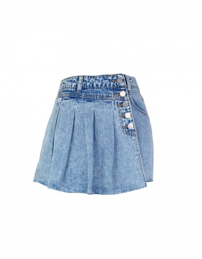 Replica Designer Patchwork Light Blue Denim Shorts #796188 $25.48 USD for Wholesale