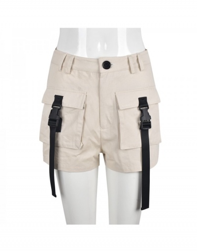 Replica Street Pockets Straight Cargo Shorts For Women #796196 $30.27 USD for Wholesale