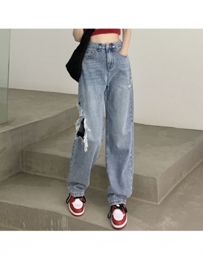 Fashion Ripped Hollowed Out High Waist Jeans #796201 $32.76 USD, Wholesale Fashion Jeans