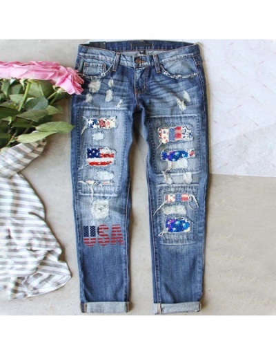 Summer Patchwork Design Denim Long Jeans  #796207 $40.56 USD, Wholesale Fashion Jeans