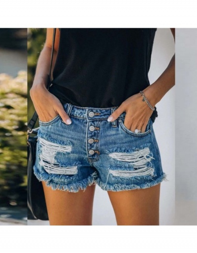 Replica Women Patchwork Denim Short Jeans  #796208 $26.68 USD for Wholesale