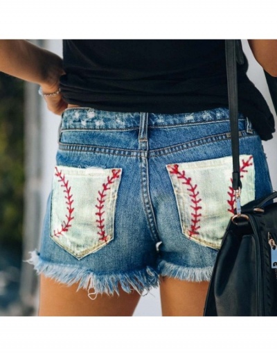 Replica Women Patchwork Denim Short Jeans  #796208 $26.68 USD for Wholesale