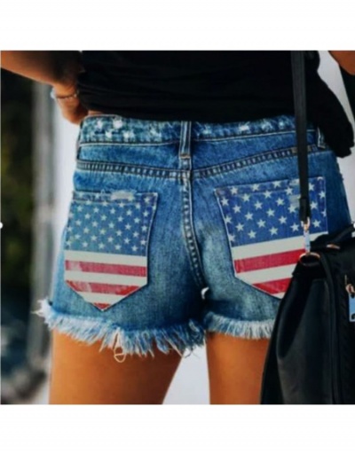 Replica Women Patchwork Denim Short Jeans  #796208 $26.68 USD for Wholesale