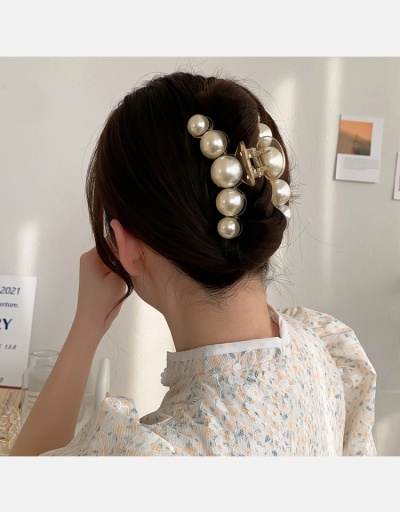 Korean Style Faux Pearl  Hair Claws Clips #796212 $3.08 USD, Wholesale Fashion Hair Accessories