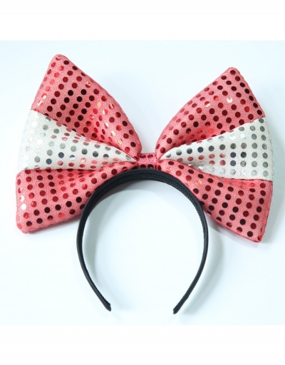 Replica  Sequins Bow American Flag Pattern Hair Hoops #796216 $8.38 USD for Wholesale