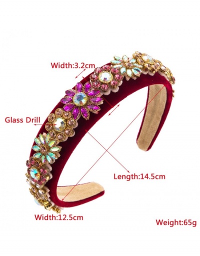 Replica  Rhinestone Flower Fashion Women's Headband #796218 $18.25 USD for Wholesale