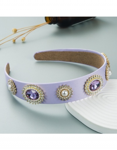 Replica Korean Style Faux Pearl  Rhinestone Hair Hoops #796234 $12.23 USD for Wholesale