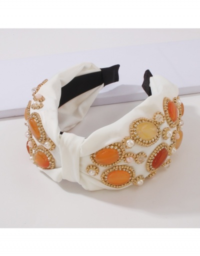 Replica Faux Pearl  Rhinestone  Width Hair Hoops #796240 $37.32 USD for Wholesale