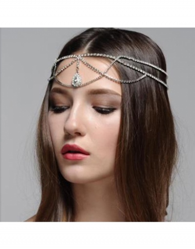 Replica   Bohemian Retro Multi-Layer Rhinestone Hair Chain  #796246 $12.15 USD for Wholesale