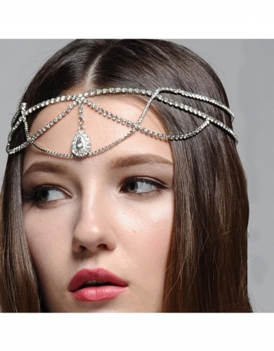 Replica   Bohemian Retro Multi-Layer Rhinestone Hair Chain  #796246 $12.15 USD for Wholesale