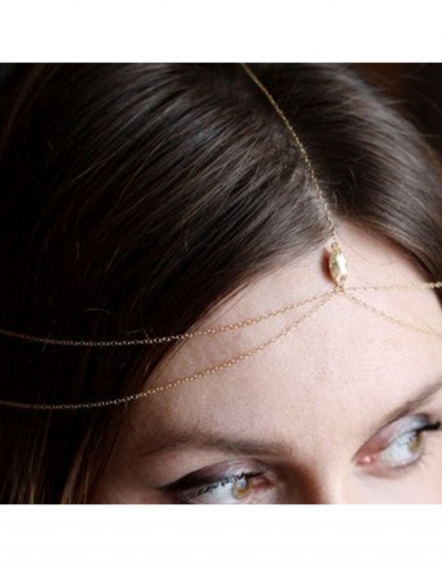 Fashion Simple Golden Pendant Chain Women's Hair Accessories #796248 $3.80 USD, Wholesale Fashion Hair Accessories