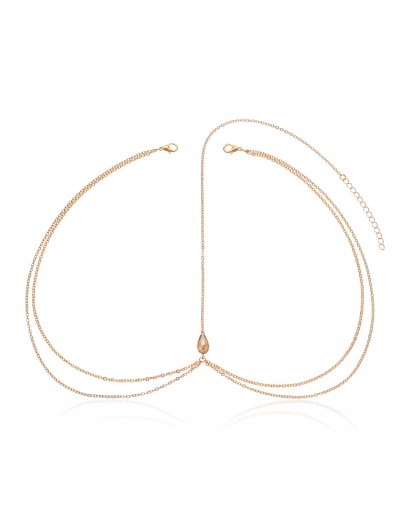 Replica Fashion Simple Golden Pendant Chain Women's Hair Accessories #796248 $3.80 USD for Wholesale