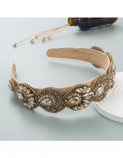 Euro Style Glass Grill Rhinestone  Width Hair Hoops #796268 $16.78 USD, Wholesale Fashion Hair Accessories