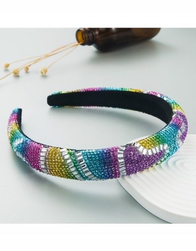 Ladies Colorful Rhinestone Hair Hoop #796271 $11.80 USD, Wholesale Fashion Hair Accessories