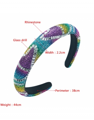 Replica Ladies Colorful Rhinestone Hair Hoop #796271 $11.80 USD for Wholesale