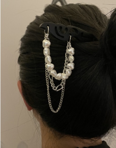 Replica Vintage Faux Pearl Chain Hair Accessories #796278 $9.31 USD for Wholesale