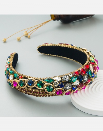 Contrast Color Patchwork Women's Wide Hair Accessories #796284 $21.17 USD, Wholesale Fashion Hair Accessories