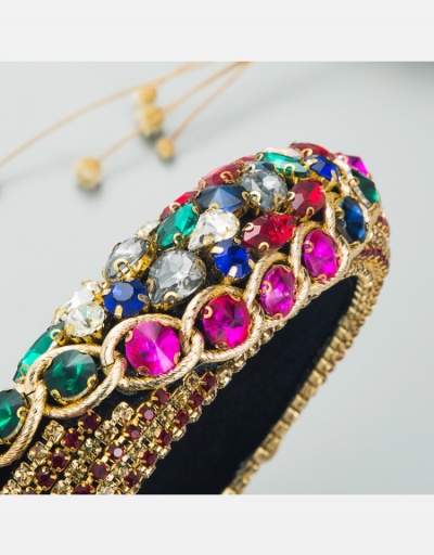 Replica Contrast Color Patchwork Women's Wide Hair Accessories #796284 $21.17 USD for Wholesale