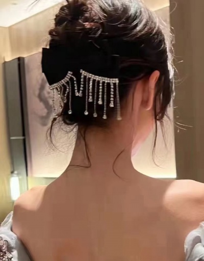 Stylish Rhinestone  Bow Tassel Hair Accessories #796288 $6.94 USD, Wholesale Fashion Hair Accessories