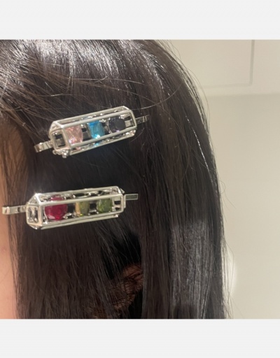 Color Blocking Rhinestone Women Hair Clips  #796292 $9.31 USD, Wholesale Fashion Hair Accessories