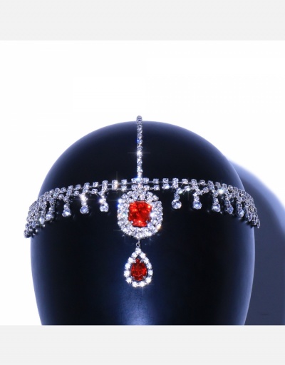 Replica Temperament Contrast Color Pendant Rhinestone Headdress #796295 $16.36 USD for Wholesale