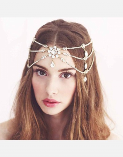 Gorgeous Rhinestone Multilayer Pendant Bridal Headdress #796297 $19.31 USD, Wholesale Fashion Hair Accessories