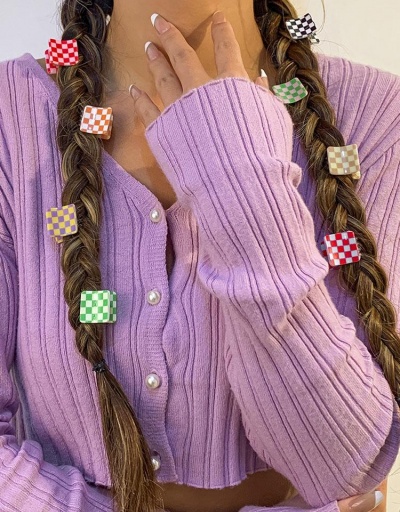 Sweet Contrast Color Plaid Hair Accessories #796301 $4.48 USD, Wholesale Fashion Hair Accessories