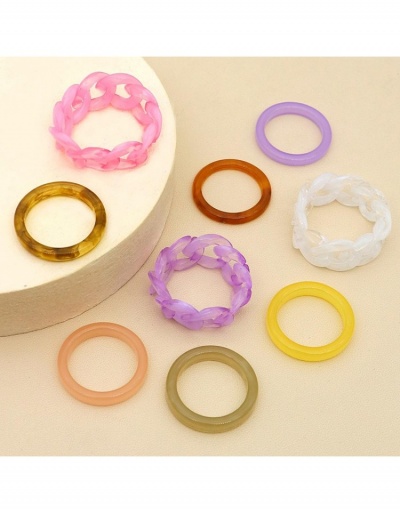 Replica  Sweet Multi-color Acrylic Ring Sets #796311 $6.51 USD for Wholesale