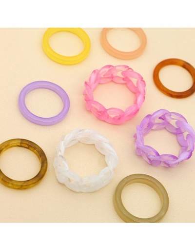 Replica  Sweet Multi-color Acrylic Ring Sets #796311 $6.51 USD for Wholesale