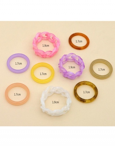 Replica  Sweet Multi-color Acrylic Ring Sets #796311 $6.51 USD for Wholesale