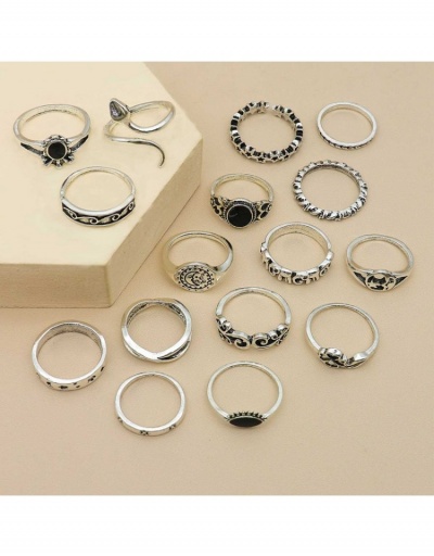 Replica Unique Moon Flower Metal Decor Ring Sets #796313 $6.13 USD for Wholesale