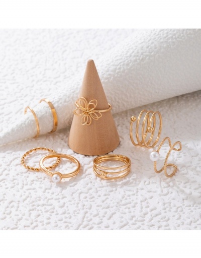 Replica  Metal Decor Jewelry Pearl Eight-piece Ring Set #796316 $5.10 USD for Wholesale