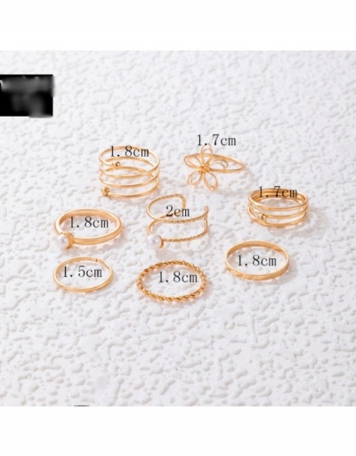 Replica  Metal Decor Jewelry Pearl Eight-piece Ring Set #796316 $5.10 USD for Wholesale