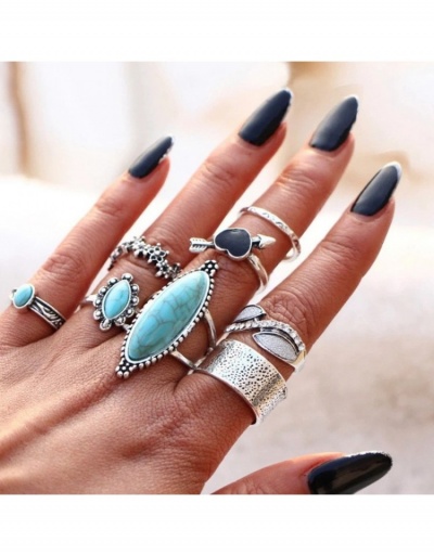 Hip Hop  Heart 8-Piece Ring Sets For Women #796324 $9.10 USD, Wholesale Fashion Ring